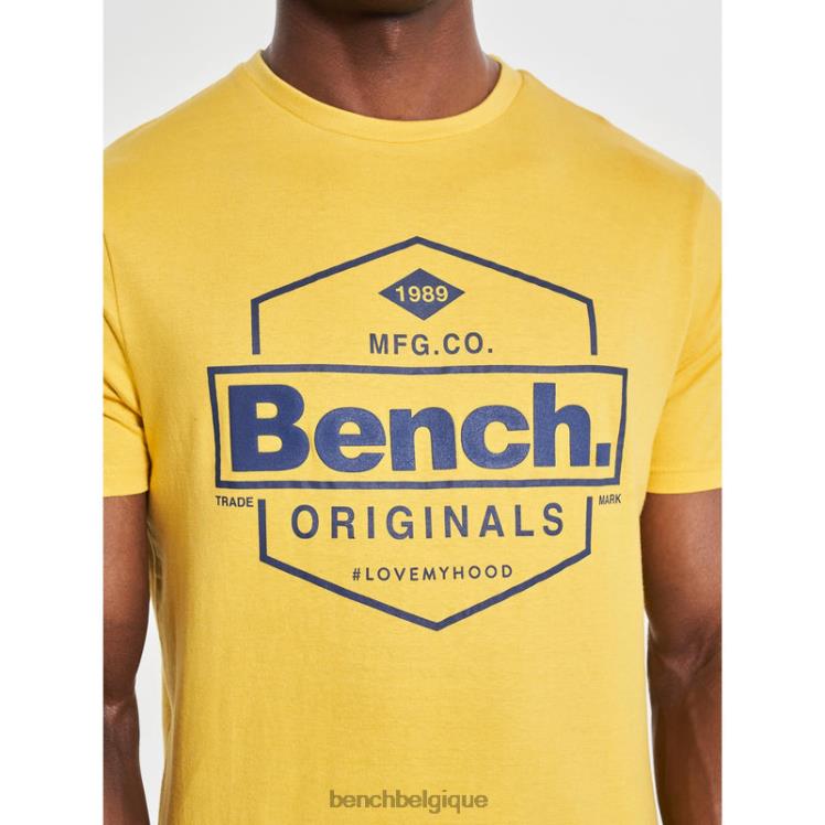 vêtements Bench t-shirt denzo jaune Hommes 042X27