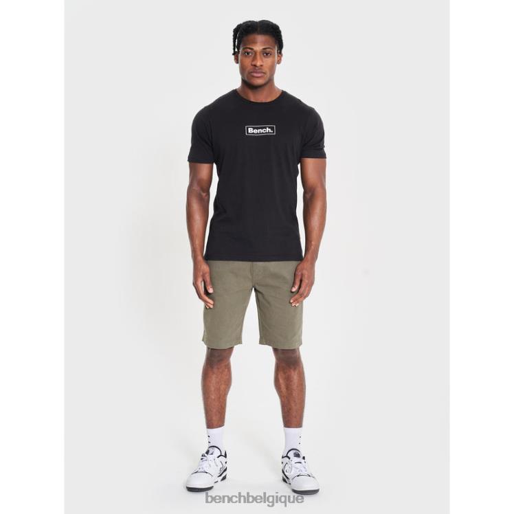 vêtements Bench t-shirt durable angus noir Hommes 042X220