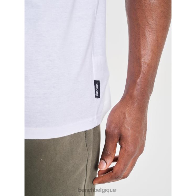 vêtements Bench t-shirt hutter blanc Hommes 042X216