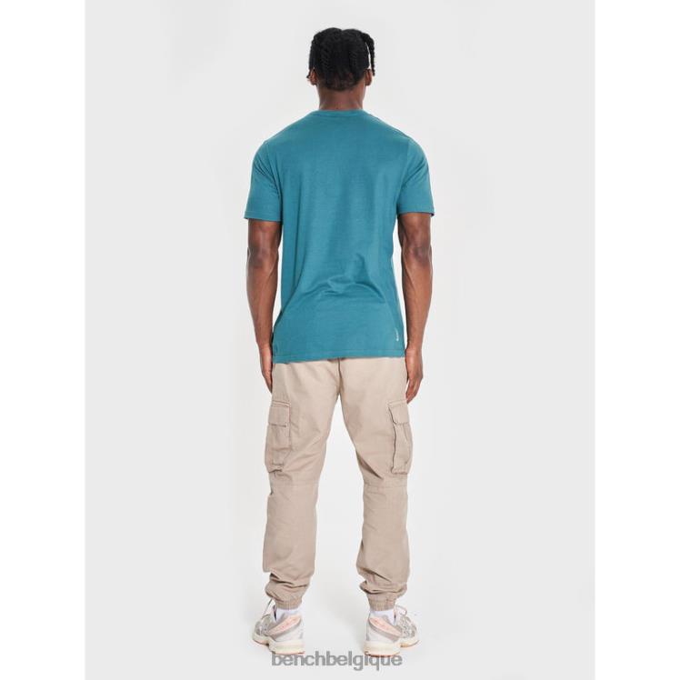 vêtements Bench t-shirt hutter vert Hommes 042X213