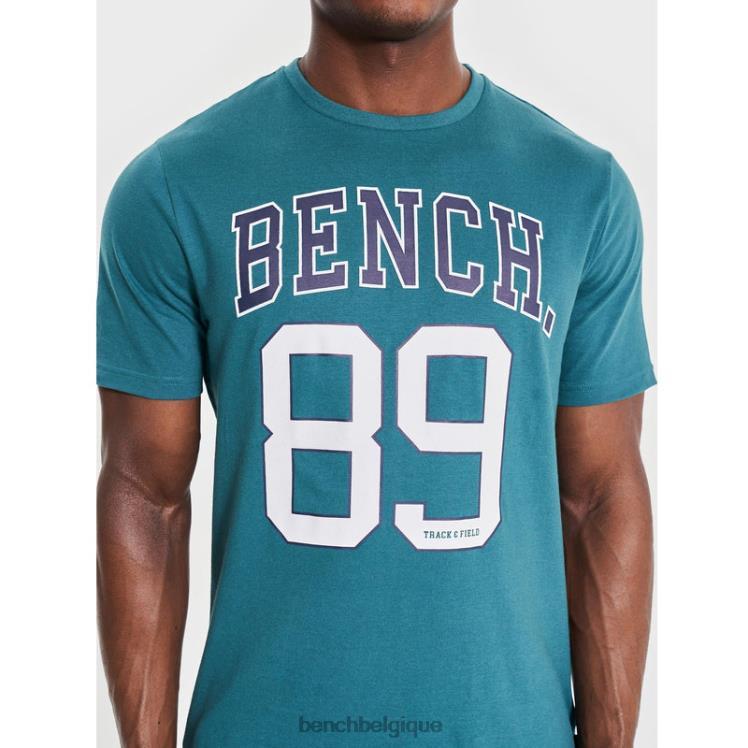 vêtements Bench t-shirt hutter vert Hommes 042X213