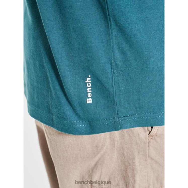 vêtements Bench t-shirt hutter vert Hommes 042X213