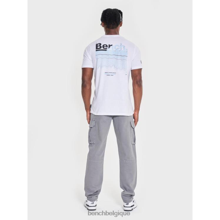 vêtements Bench t-shirt jared blanc Hommes 042X215