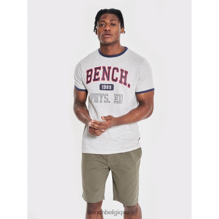 vêtements Bench t-shirt sullivan écru chiné Hommes 042X212
