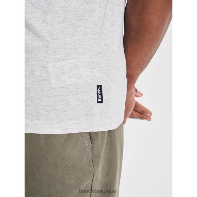 vêtements Bench t-shirt sullivan écru chiné Hommes 042X212