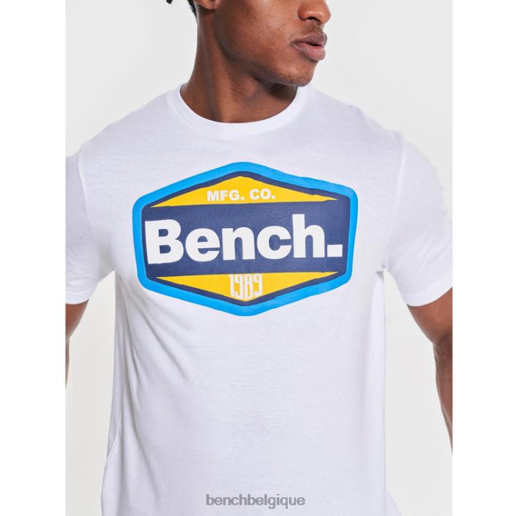 vêtements Bench tee shirt thaniel blanc Hommes 042X29