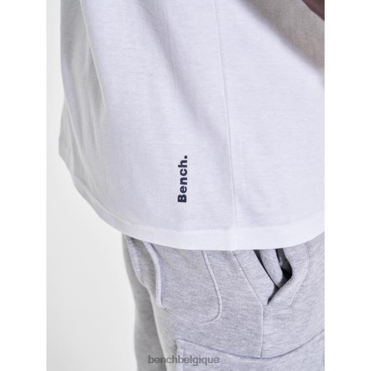 vêtements Bench tee shirt thaniel blanc Hommes 042X29