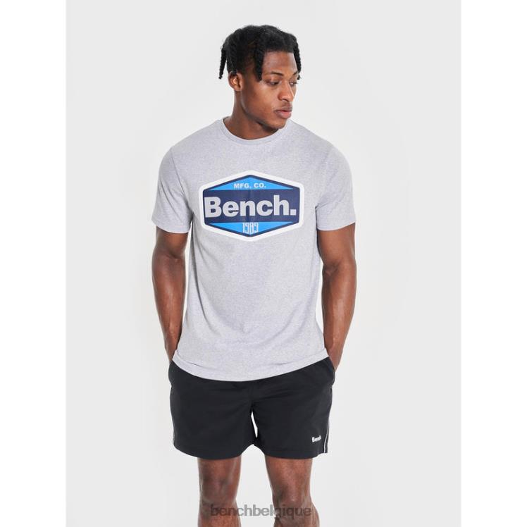 vêtements Bench tee shirt thaniel gris chiné Hommes 042X28